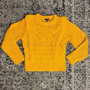 Joes Mustard Cable Knit Sweater